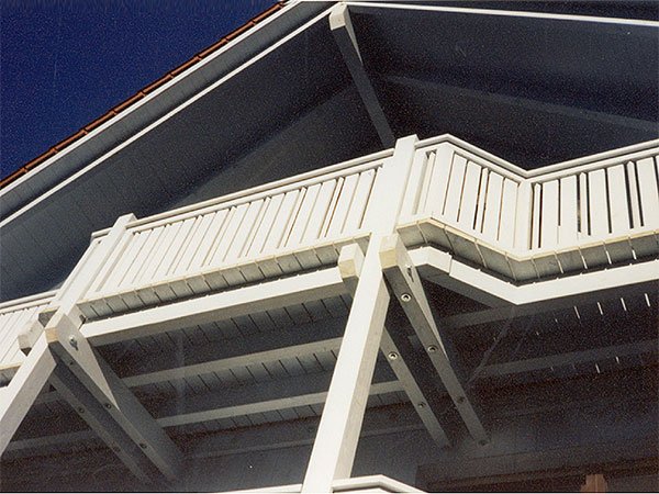 Balkonuntersicht, Detail der Konstruktion
