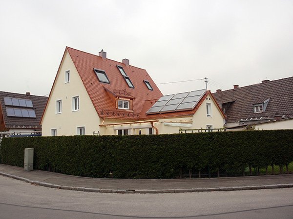 Ausgebautes Dachgeschoss von außen